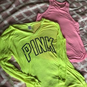 2 Victoria’s Secret Pink shirts